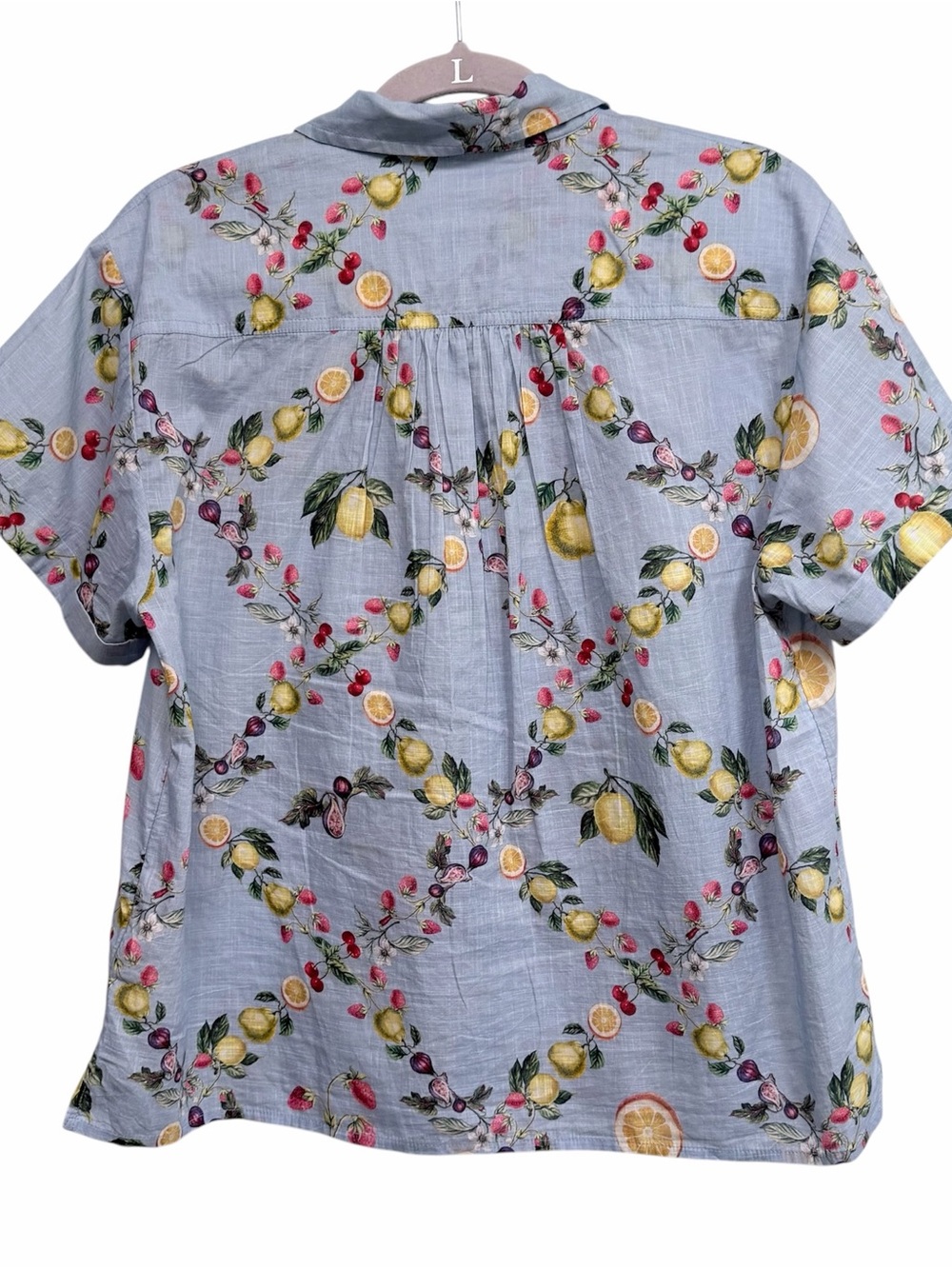 Maeve Anthropologie 100% cotton button up fruit print shirt top, size small - Picture 3 of 8
